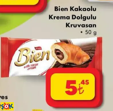 BİEN KAKAOLU KREMA DOLGULU KRUVASAN